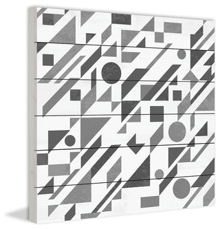 "Native Deconstruction" Painting Print on White Wood