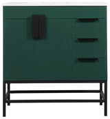 Home Living 22" Modern Green-Light Bathroom Vanity