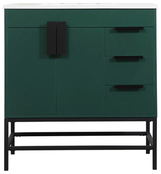 Home Living 22" Modern Green-Light Bathroom Vanity