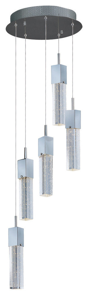ET2 Lighting Fizz III 5-Light LED Pendant, Polished Chrome - E22765-89PC