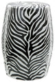 18" Zebra Leaf Porcelain Garden Stool