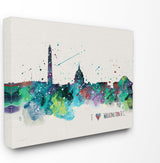 I Love DC Paint Splatter, 16x20, Stretched Canvas Wall Art