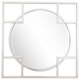Silver Square Accent Metal Mirror