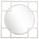 Silver Square Accent Metal Mirror