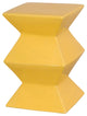 Emissary Zigzag Garden Stool, Yellow