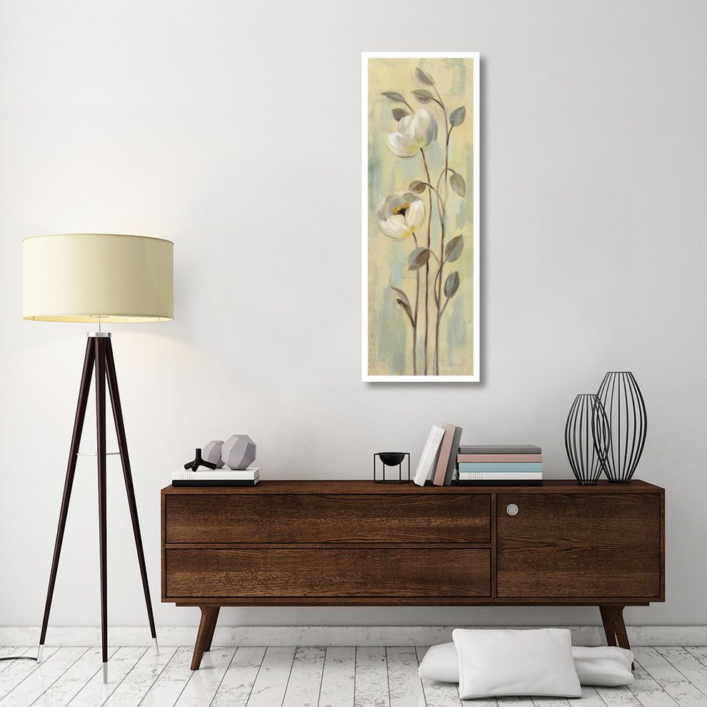 "Neutral Anemone Branches II" Digital Paper Print by Silvia Vassileva, 20"x56"