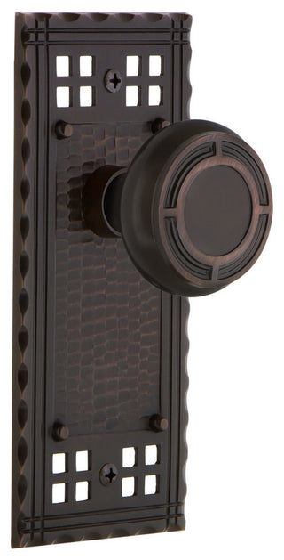 Craftsman Plate Passage Mission Knob, Timeless Bronze