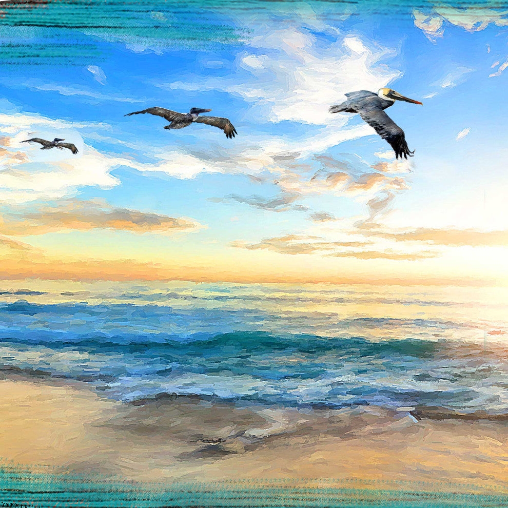 Sunset Surfboard Coastal Door Art, Approximate Size: 48x13.5