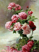 Tile Mural Pink Roses in A Vase French, 6"x8", Matte