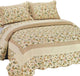 Felicity Cotton 3PC Floral Vermicelli-Quilted Printed Quilt Set Full/Queen