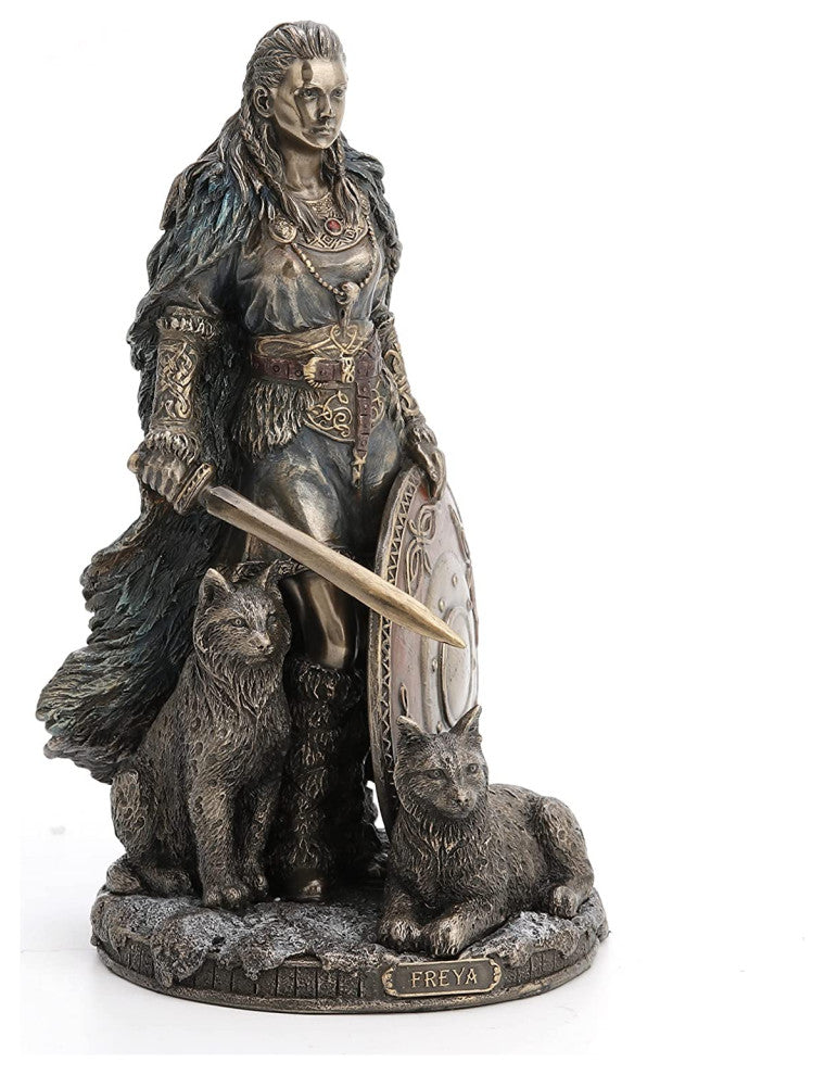 Shield Maiden Norse Goddess Freya - Classic Statue Sculpture