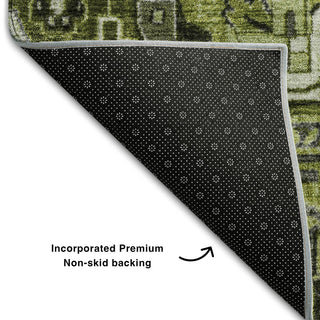 Premium Machine Washable Mayfield AMF570 Olive 2'6" x 3'10" Rug