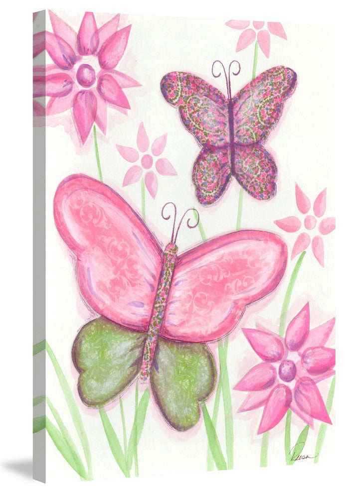 Marmont Hill, "2 Butterflies" by Reesa Qualia Painting on Wrapped Canvas, 30x45