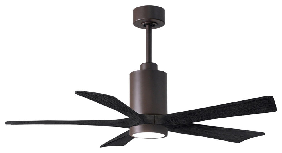 Matthews Fan Patricia-5 With Kit, Textured Bronze, 52", Matte Black
