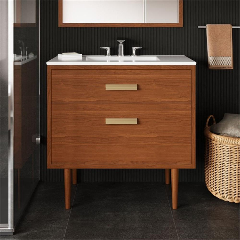 Cassia 36" Bathroom Vanity Natural White