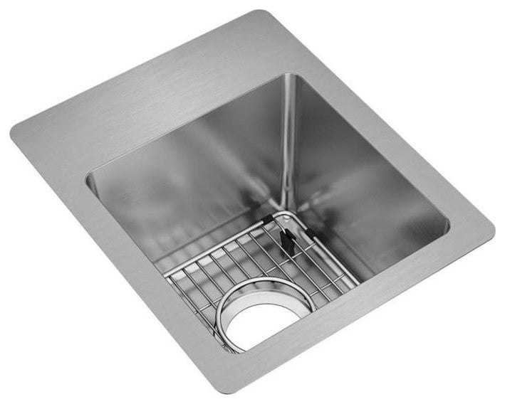 Elkay 13" Bowl Dual Mount 18 Gauge Bar/Prep Kitchen Sink, ECTSR13169TBG2