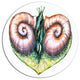 Heart With Two Snails In Love, Animal Disc Metal Artwork, 36"