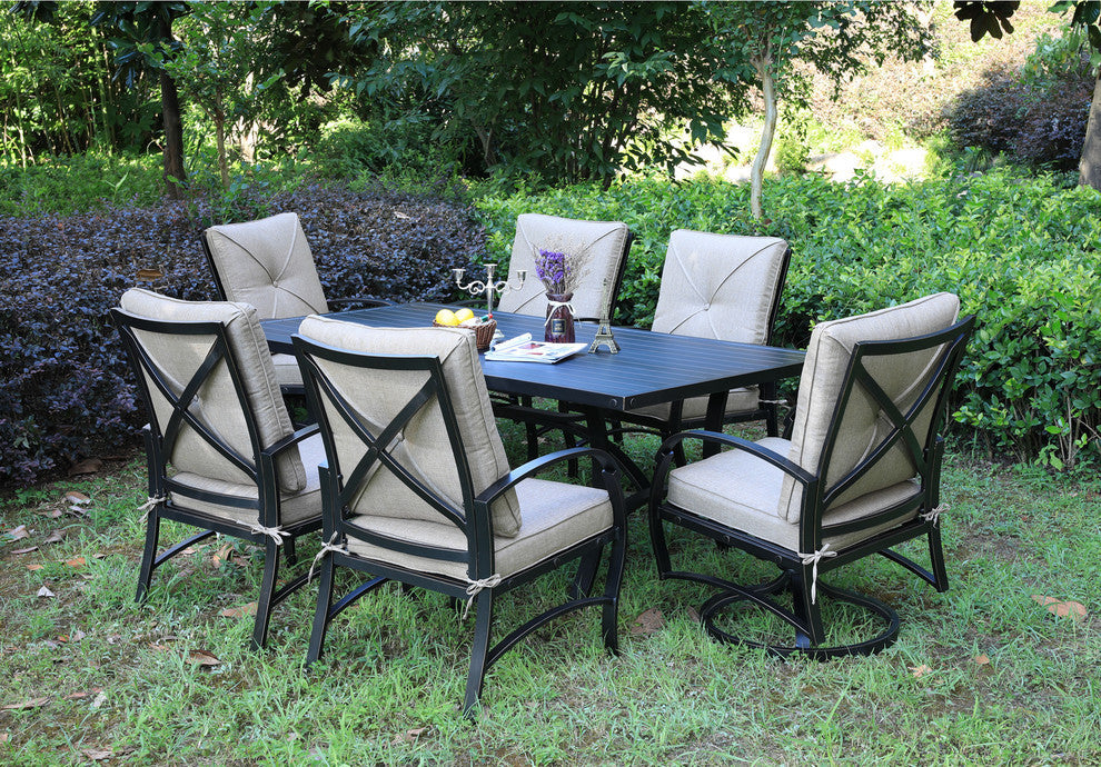 Sinclair 7-PieceDining Set, 42x72" Rectangle Dining Table