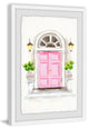 "Big Pink Door" Framed Painting Print, 24"x36"