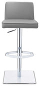 18" X 20" X 32"/41" Gray Faux Leather Bar Stool