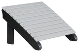 Poly Deluxe Adirondack Footrest, Dove Gray & Black