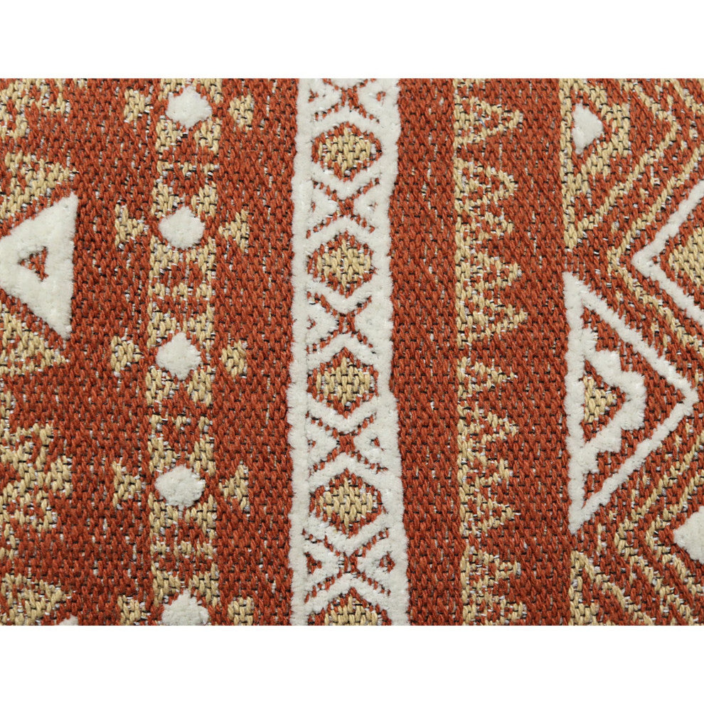 Terracota Machine Woven Lindell Throw Pillow, 16" x 26"
