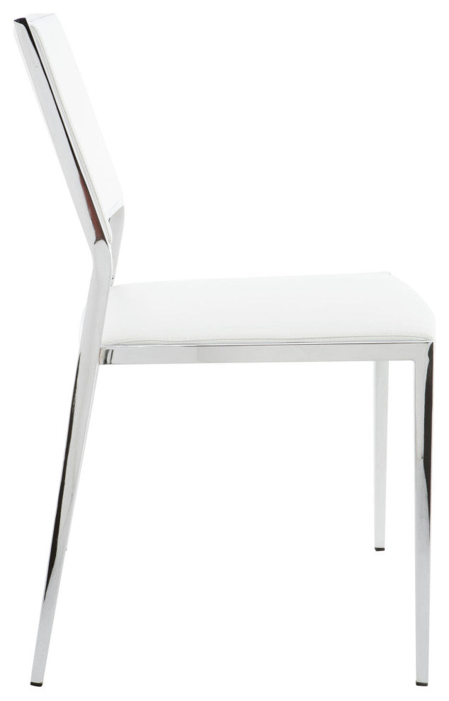 Aaron Stackable Dining Chair, White