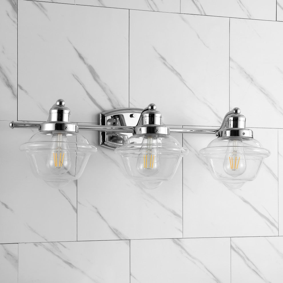 Orleans Iron LED Vanity Light, Chrome, 3 Bulb