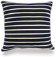 Beach Stripes Pillow Cover, Navy and Natural