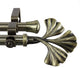 Florence Double 13/16" dia. Curtain Rod, Antique Brass, 120"-170"