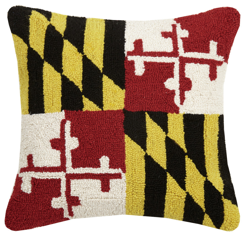 Maryland Flag Hook Pillow