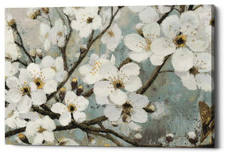 Epic Graffiti "Cherry Blossoms I BLUE" Giclee Canvas Wall Art, 18"x26"