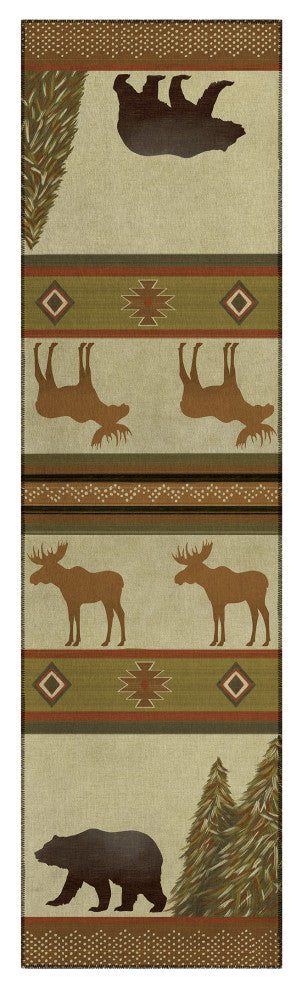 Indoor/Outdoor Excursion EX1 Beige Machine Washable 2'3" x 7'6" Runner Rug