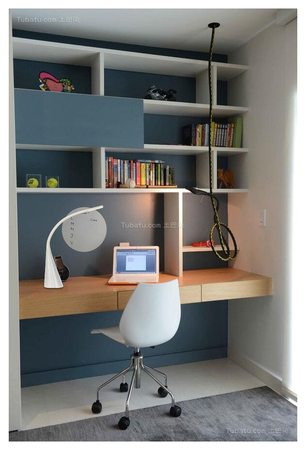 Illumen Collection 1-Light Glossy Frosted White Finish Led Desk Lamp
