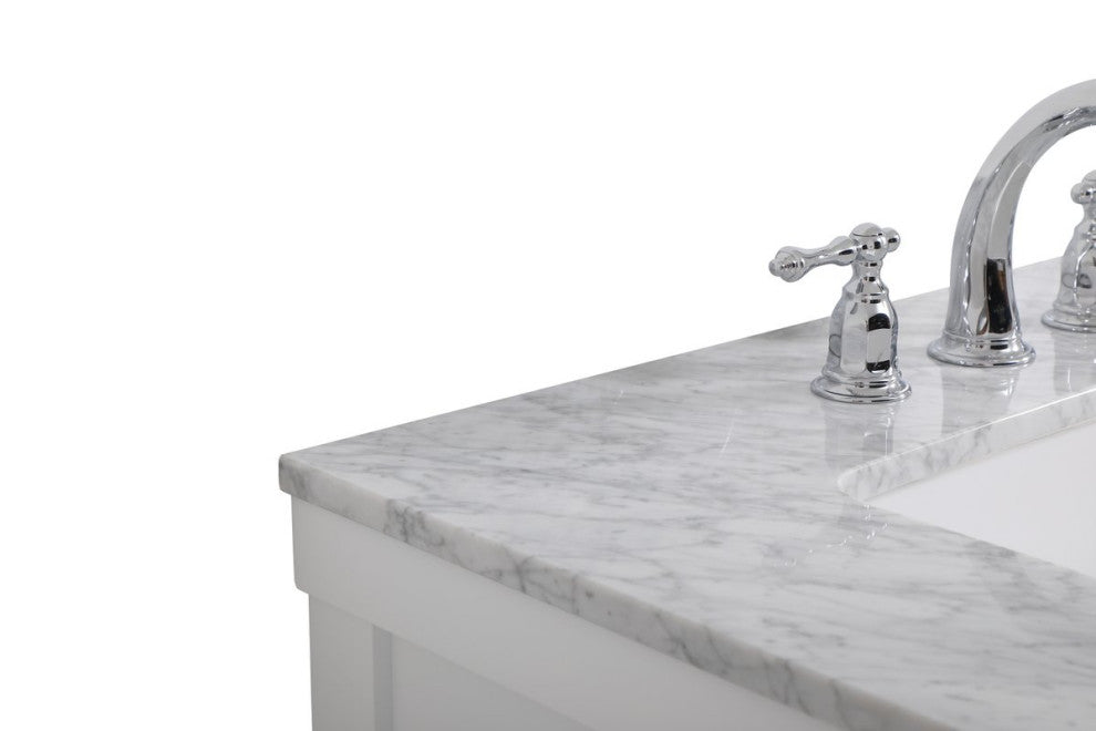 Home Living 22" Farmhouse White-Light Bathroom Vanity