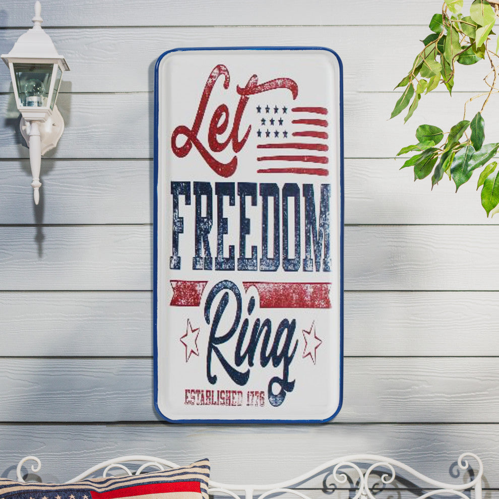Set of 3, Assorted 23.8" Americana Wall Signs