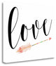 "Love With Arrow" By Tara Moss,Ready to Hang Giclee Print on Gallery Wrap Canvas
