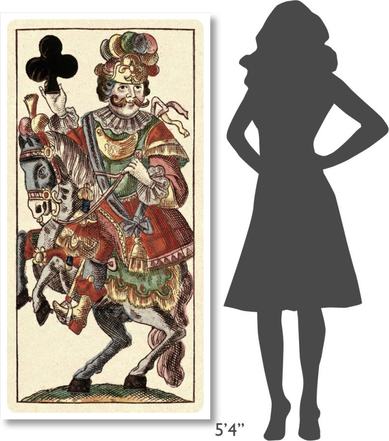 "Knight of Clubs (Bauern Hochzeit Deck)" Paper Art, 32"x62"