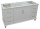 60" Single Vanity, White Finish, Cabinet Only