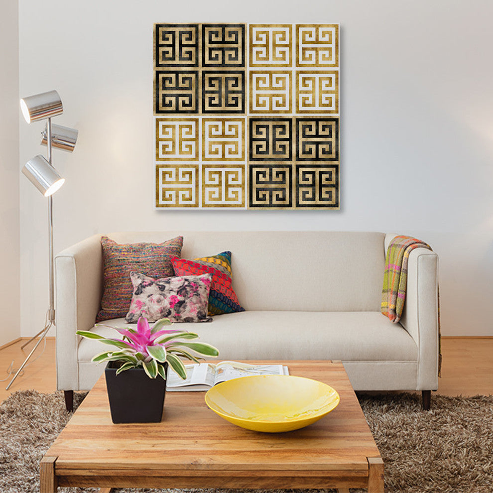 "Greek Key I" by Ellie Roberts, Canvas Print, 18"x18"