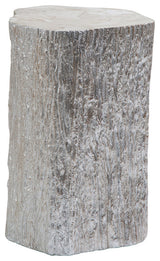 Trunk Segment Accent Table Silver Leaf