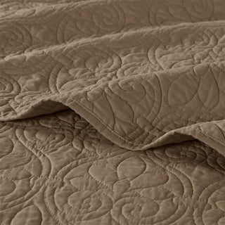 Madison Park Quebec Reversible Bedspread Set, Mocha