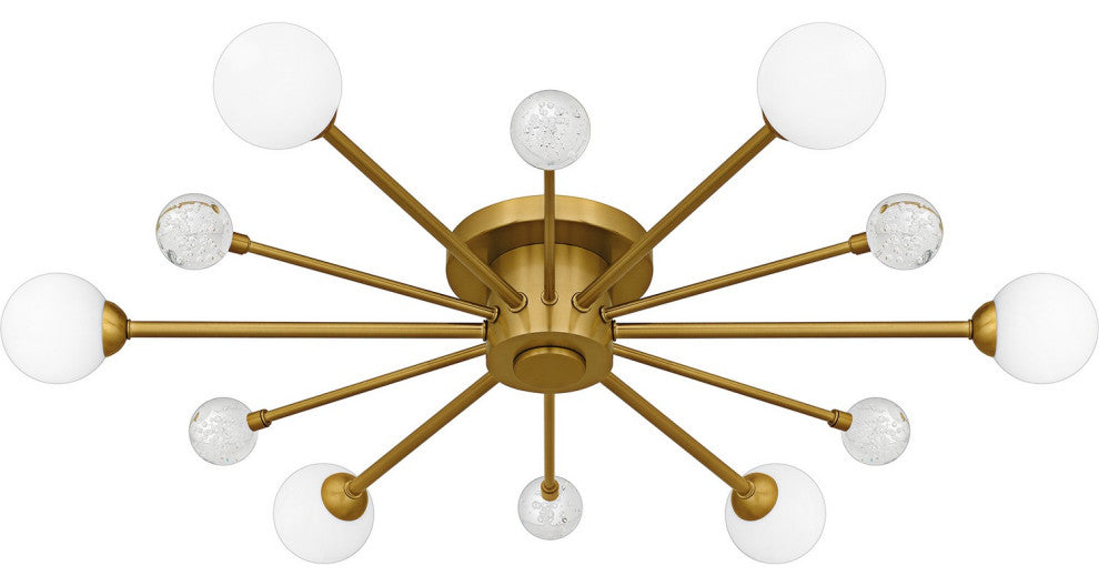 Combe Six Light Semi-Flush Mount in Brushed Gold