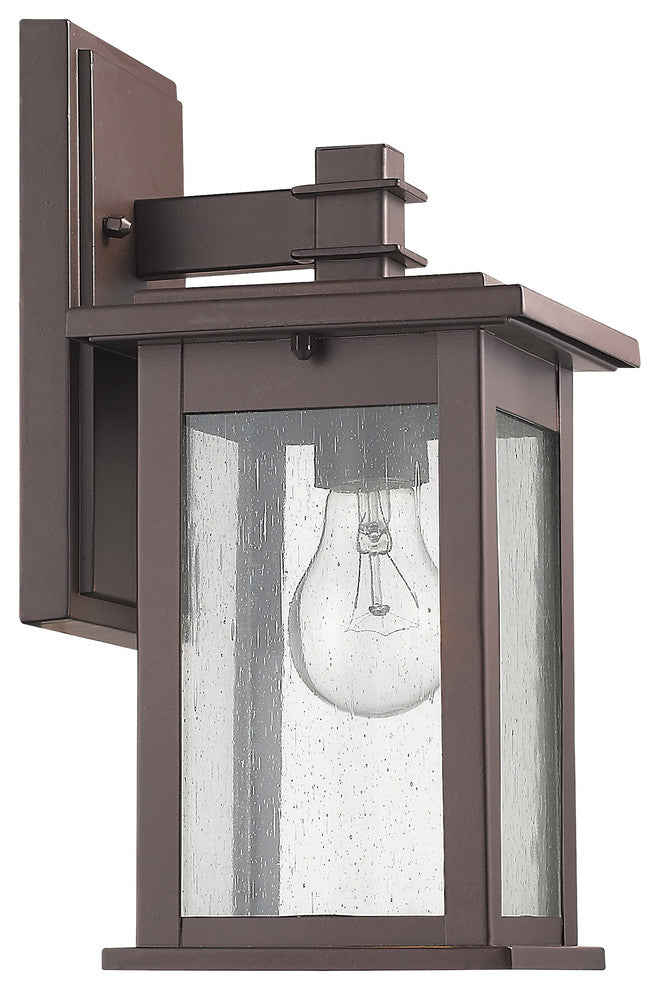 TRISTAN Transitional 1 Light Rubbed Bronze Outdoor Wall Sconce 12inches Height