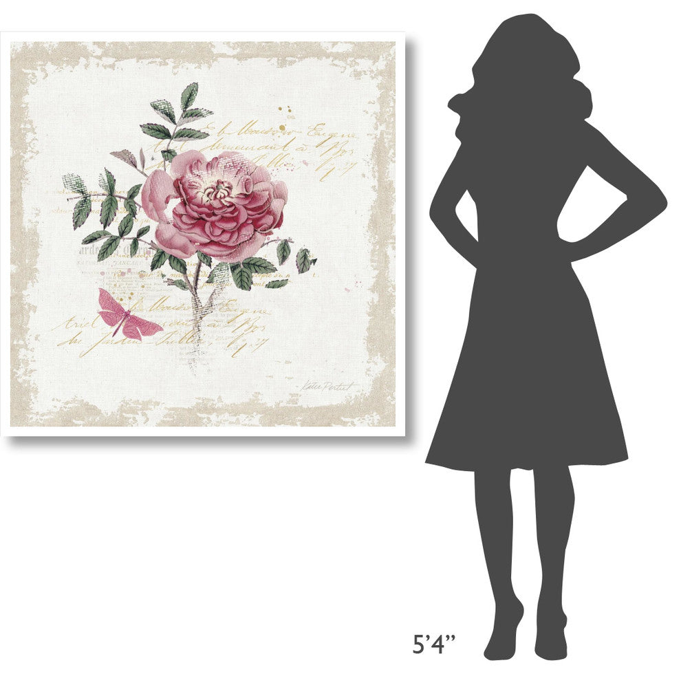"French Romance I Distressed" Digital Paper Print by Katie Pertiet, 42"x42"