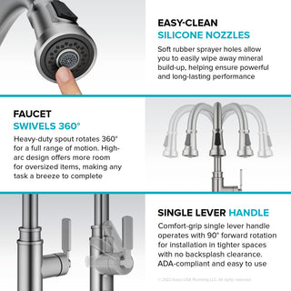 Sellette Pull-Down Kitchen Faucet, Spot Free Antique Champagne Bronze