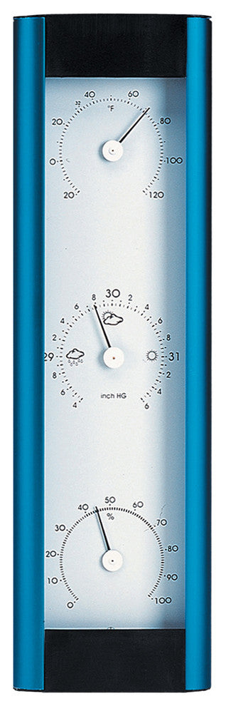 Weather Station Android Barometer Aluminum Silver, Blue