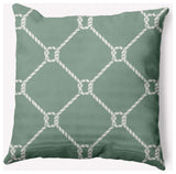 20x20" Ahoy! Nautical Decorative Indoor Pillow, Sage
