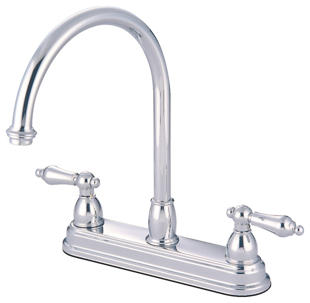 Kingston Brass Centerset Kitchen Faucet, Polished Chrome