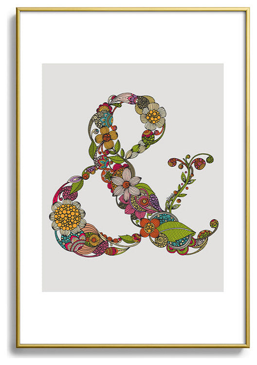Valentina Ramos Ampersand Metal Framed Art Print
